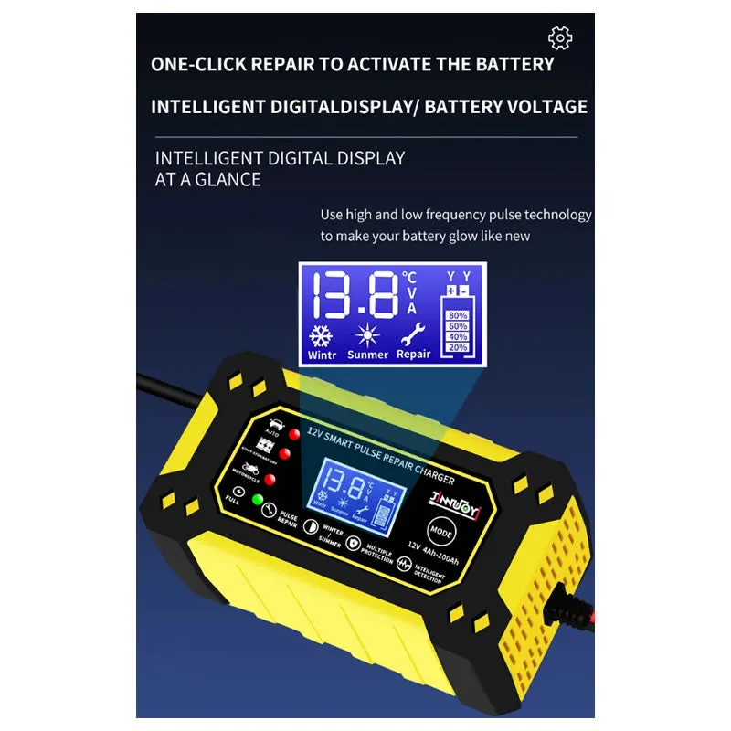 12V Intelligent Pulse Charger With Lcd Q-Dp1520