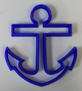 6x Anchor Boat Nautical Fondant Cutter Cupcake Topper Size 1.75" USA FD311