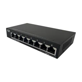 8-Port 10/100/1000Mbps Gigabit Ethernet Network Switch - Desktop/Wall Mount - Unmanaged - 16Gbps Total Bandwidth