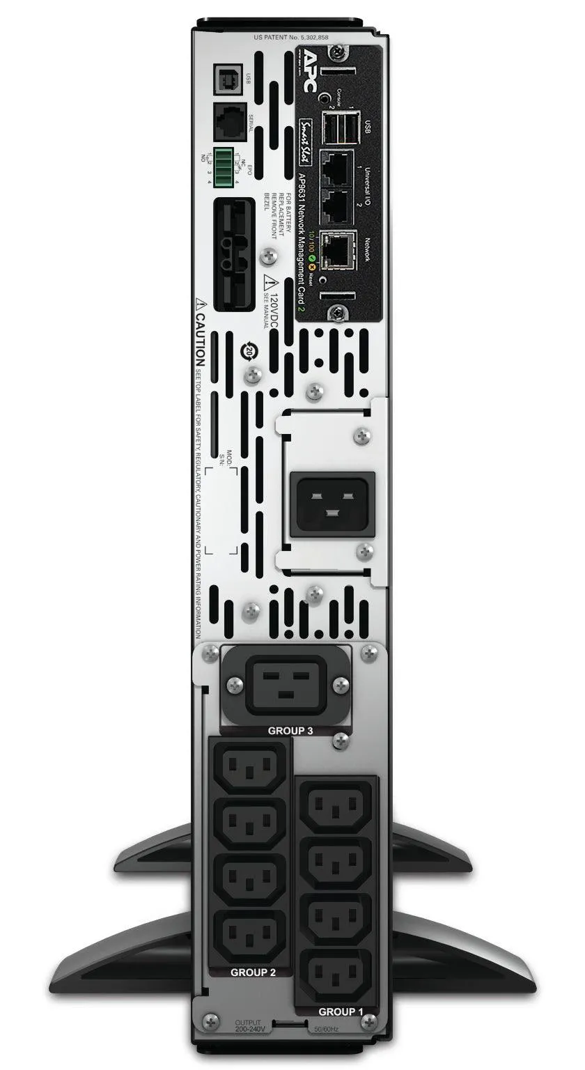 APC Smart-UPS X - 3000VA | Rack|Tower | LCD | 200-240V | Network Card | 37.32kg | Black (SMX3000RMHV2UNC)