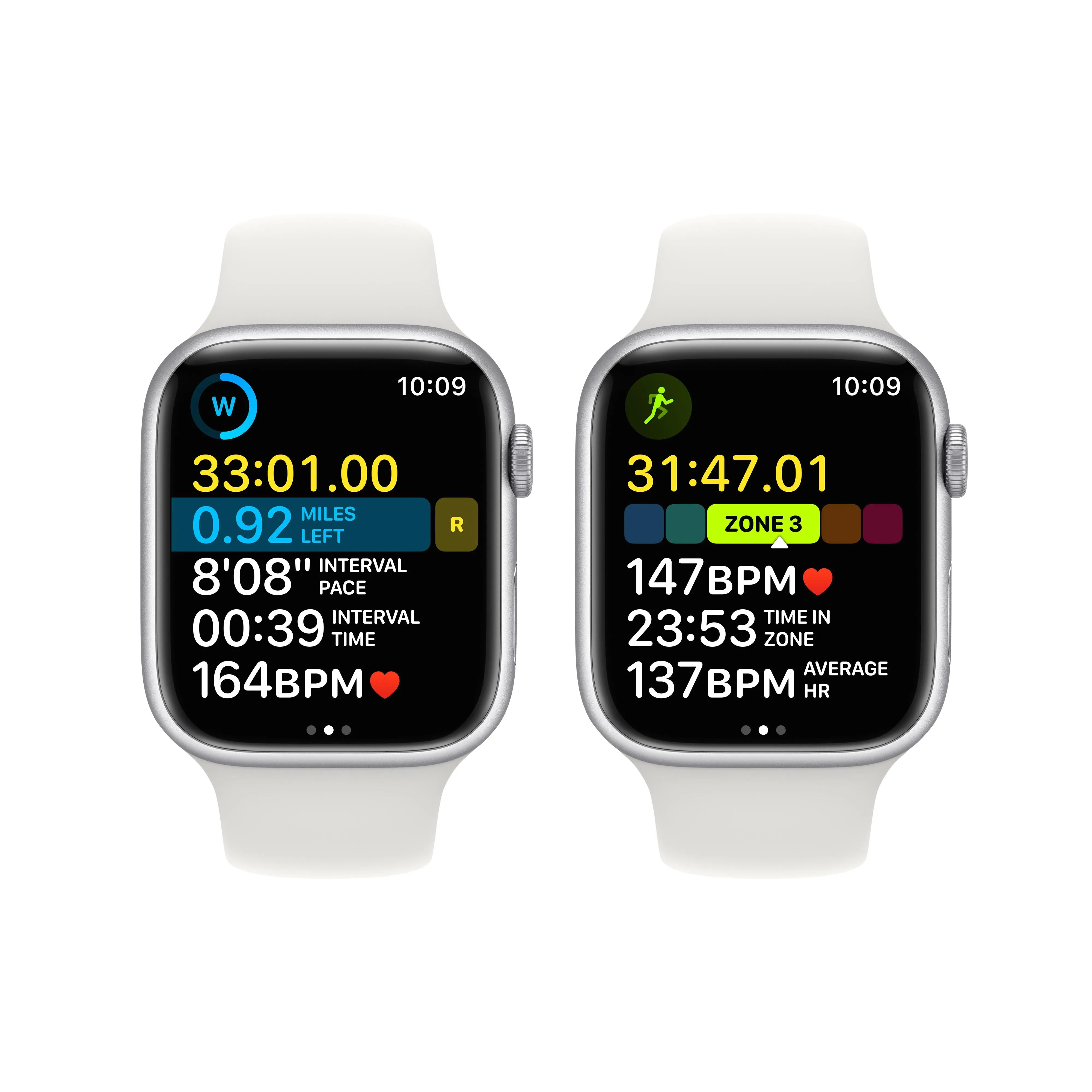 Apple Watch Series 8 GPS   Cellular 45mm Silver Aluminum Case with White Sport Band - Regular