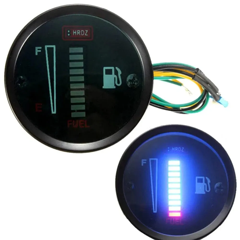 Automobile Motorcycle Modified Fuel Meter LED Display Fuel Level Gauge Automobile Motorcycle Universal 52MM 12V DC Boat Truck RV