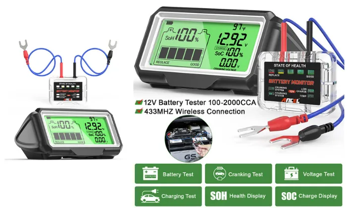 BM200 PRO 12V LED Rechargeable Battery Analysis Tool