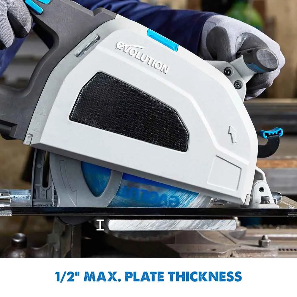 Evolution S210CCS: Metal Cutting Circular Saw with 8-1/4 In. Mild Steel Cutting Blade and Chip Collection