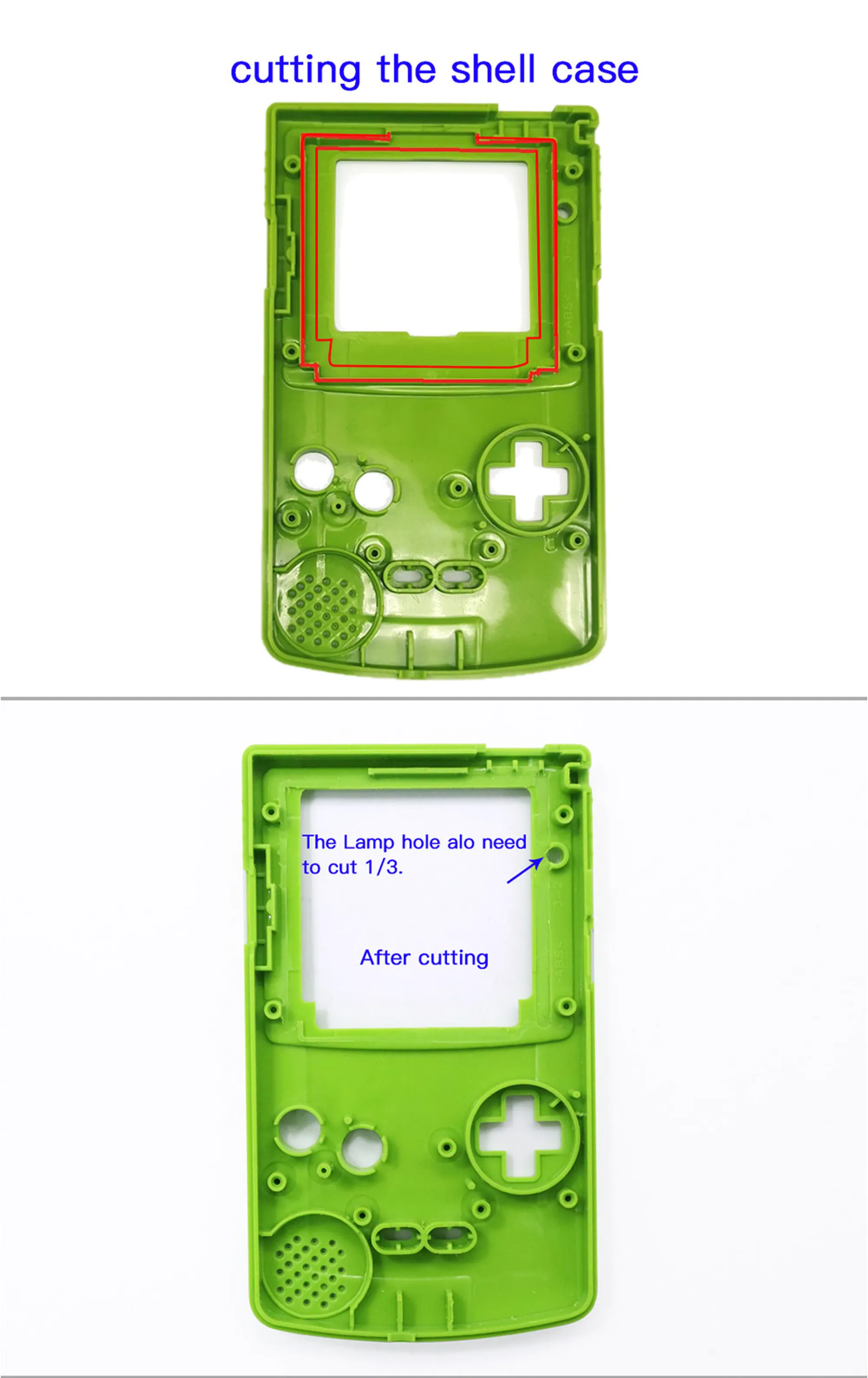 Game Boy Color Q5 OSD IPS Kit with Color Changing Logo - Hispeedido