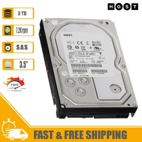 Hitachi (SAS) HGST 3.5" Internal Hard Drive 3TB 7200rpm 0B26311 HUS723030ALS640