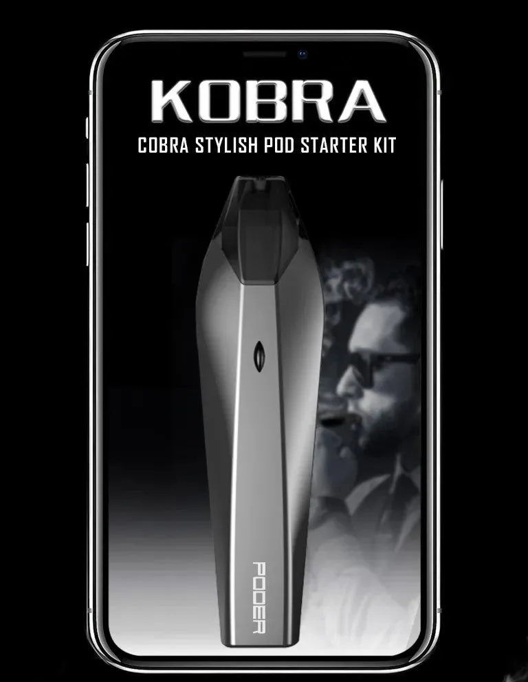 Hugo Vapour Kobra Pod Vape Kit 4 Extra Pods FREE