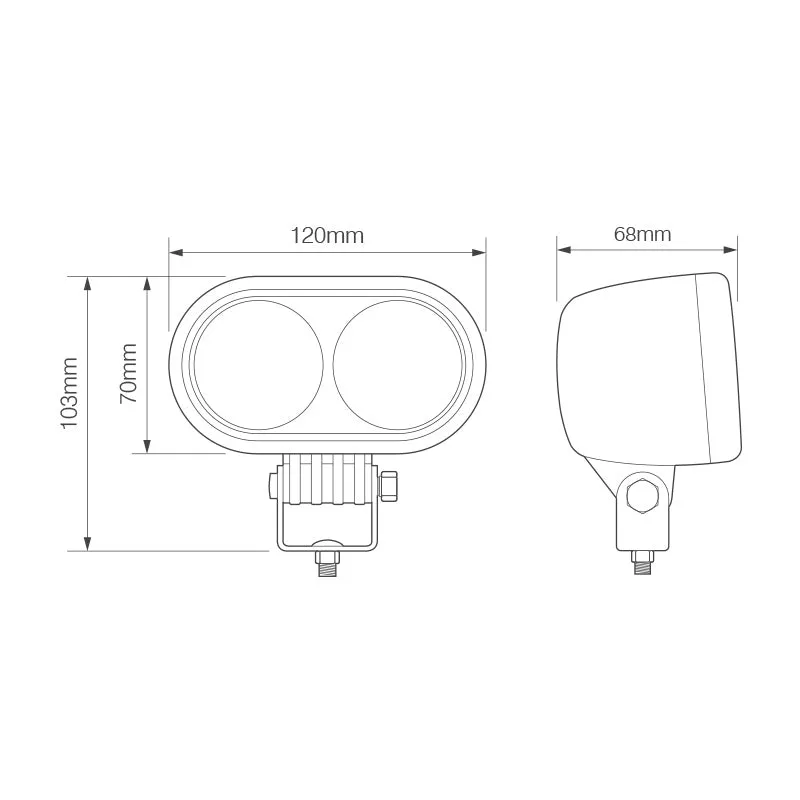 LED Forklift Warning Lamp - Blue Spot