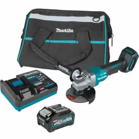 Makita 40V max XGT Brushless Cordless 4-1/2" / 5" Paddle Switch Angle Grinder Kit