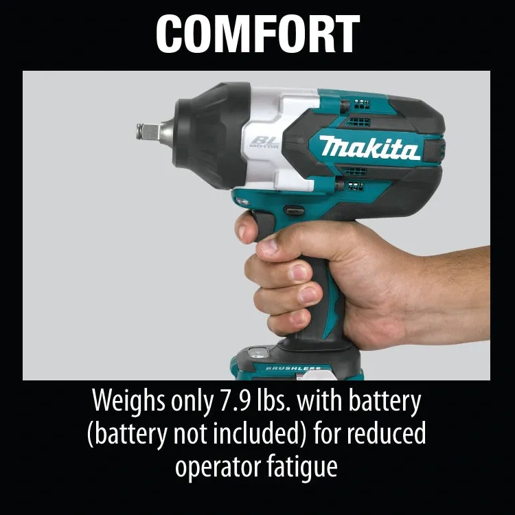 Makita XWT08Z 18V LXT® Lithium-Ion Brushless Cordless High-Torque 1/2" Sq. Drive Impact Wrench w/ Friction Ring Anvil (Tool Only)