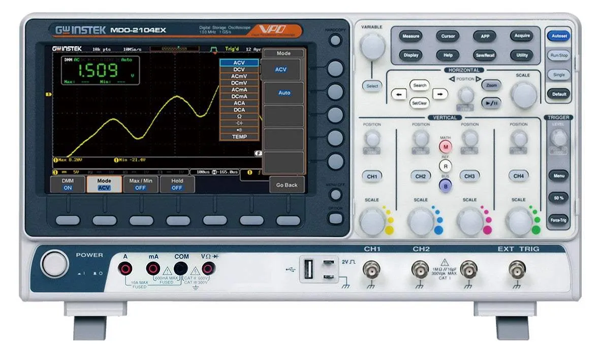 MDO-2104EX Instek Mixed Domain Oscilloscope New