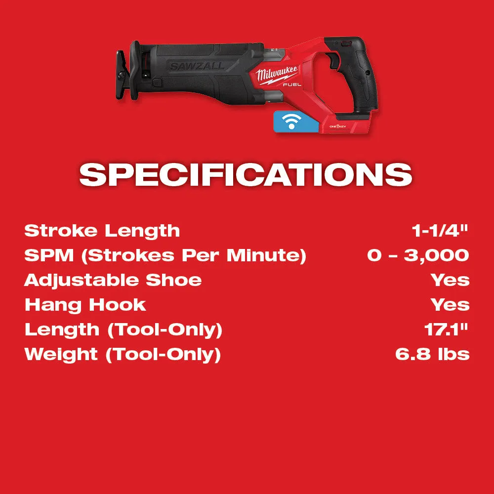 Milwaukee  2822-20 M18 FUEL™ SAWZALL® Recip Saw W/ One-Key™