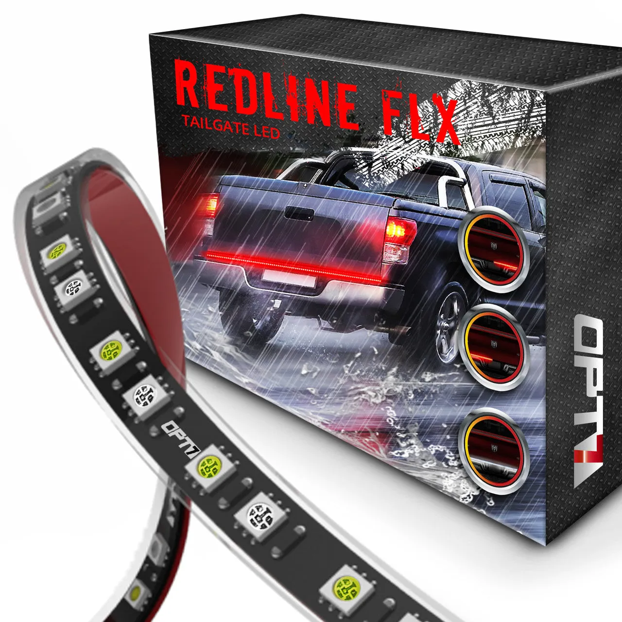 Redline FLX Flexible LED Tailgate Brake Light Bar with Reverse