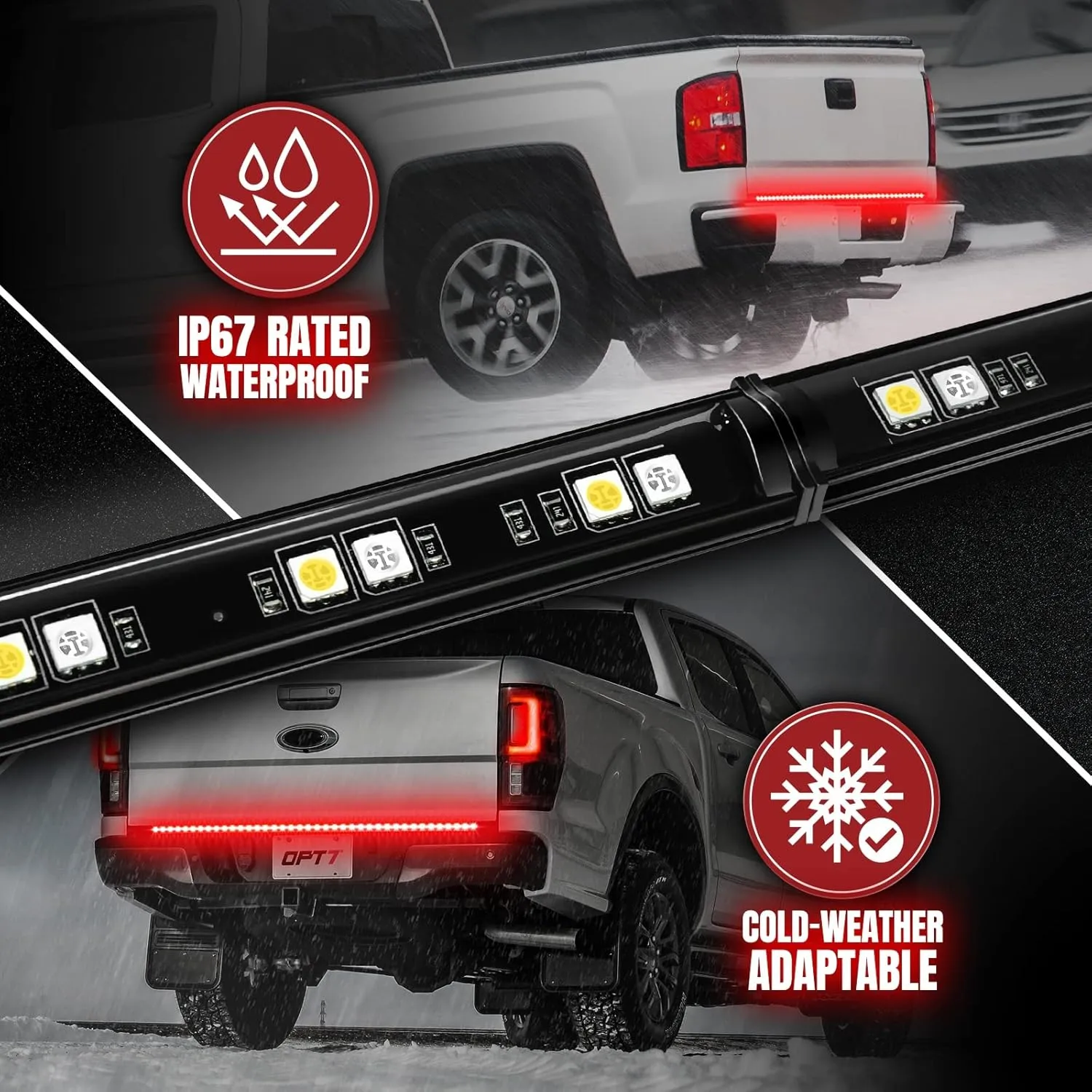 Redline LED Tailgate Light Bar - Full Featured - Reverse Light, Running Light, Brake Light, and Turn Signal