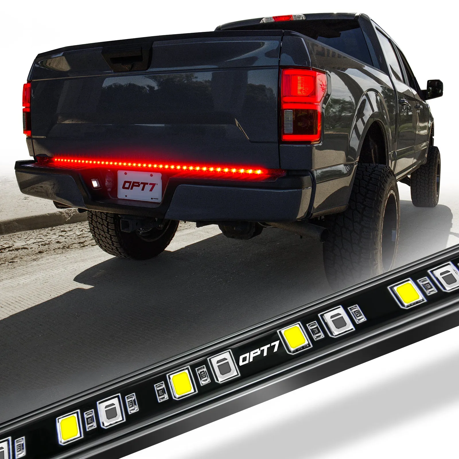 Redline LED Tailgate Light Bar - Full Featured - Reverse Light, Running Light, Brake Light, and Turn Signal