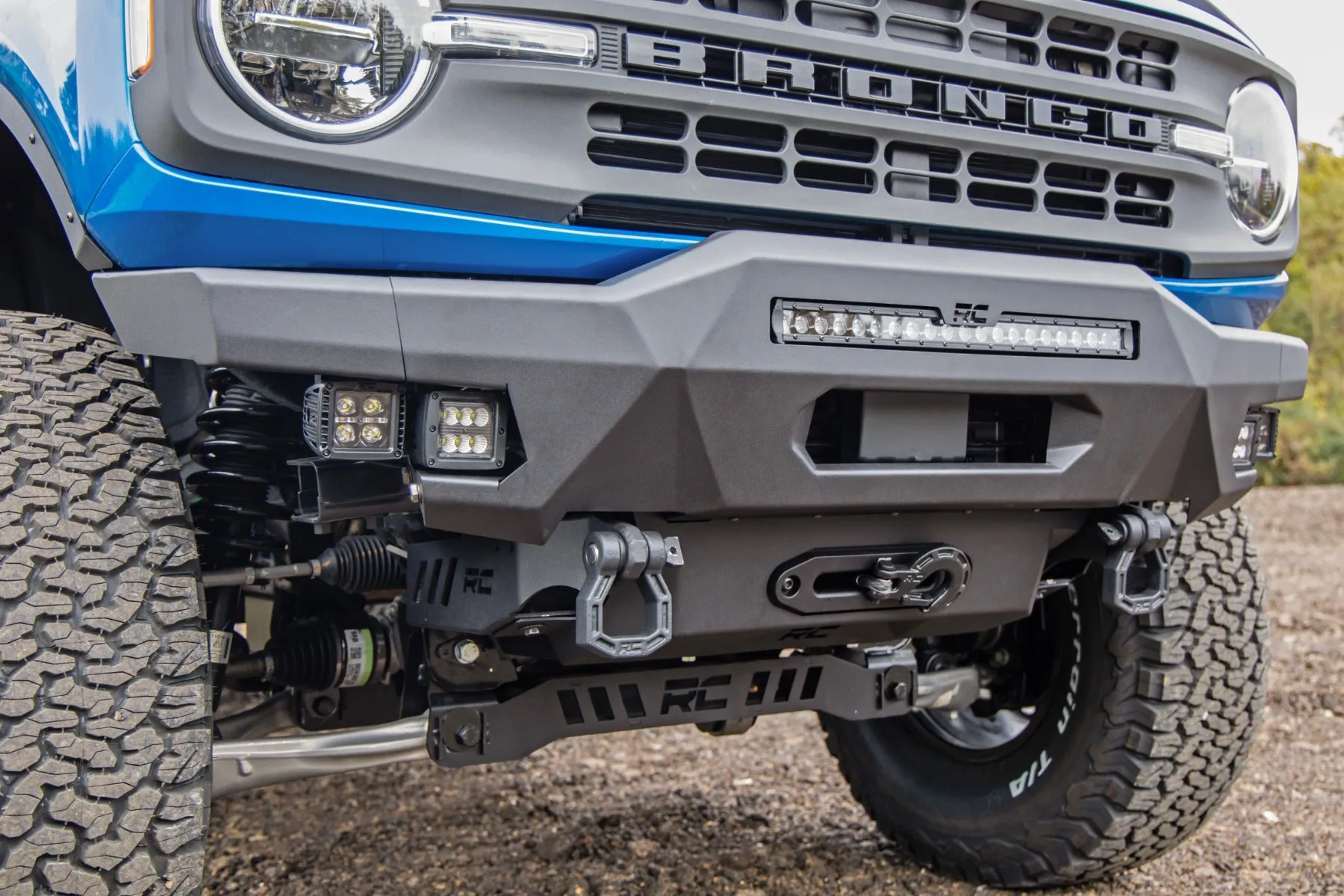 Rough Country High Approach Front Bumper for 2021-2024 Ford Bronco