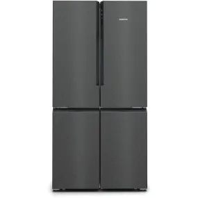 Siemens KF96NAXEAG Freestanding 65/35 American Fridge Freezer, Black Stainless Steel