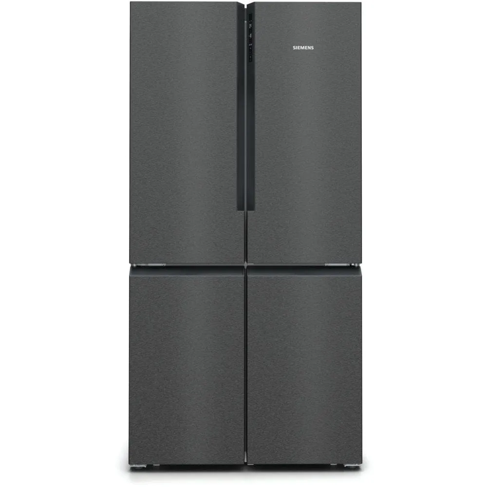 Siemens KF96NAXEAG Freestanding 65/35 American Fridge Freezer, Black Stainless Steel