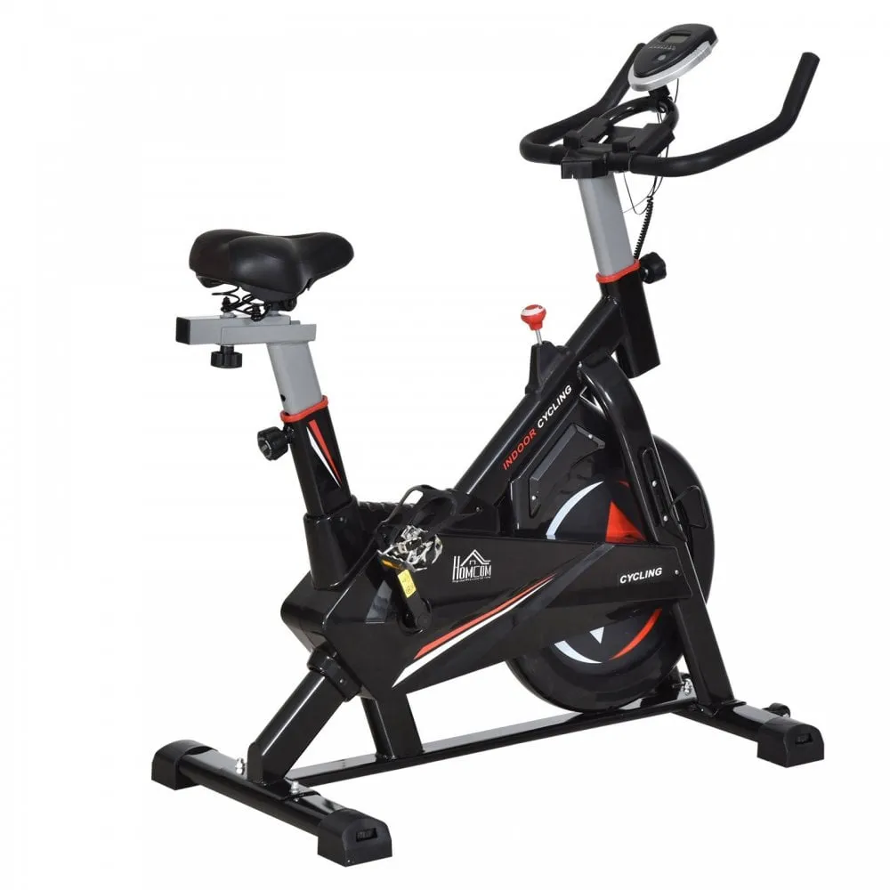 Steel Stationary Bike 5-Level Exercise Bike w/ LCD Monitor