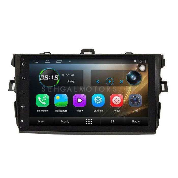 Toyota Corolla Android LCD Black 9 Inches - Model 2008-2014