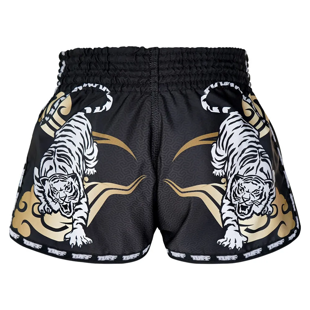 Tuff Retro Style Shorts - White Tiger Yantra