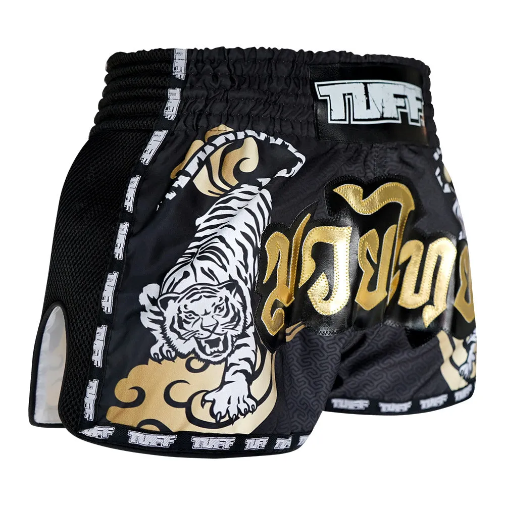 Tuff Retro Style Shorts - White Tiger Yantra