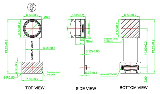 VOXL Fisheye OV7251 Sensor - M0072