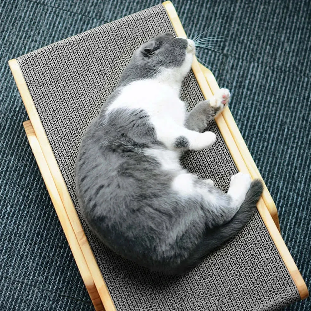 Wooden Cat Scratcher Bed 3 In 1 Scratching Post for Cats. Train them where to Scratch as Kittens to Save Your Furniture.