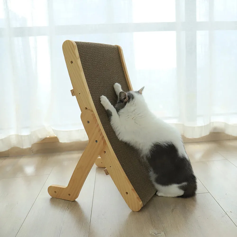 Wooden Cat Scratcher Bed 3 In 1 Scratching Post for Cats. Train them where to Scratch as Kittens to Save Your Furniture.